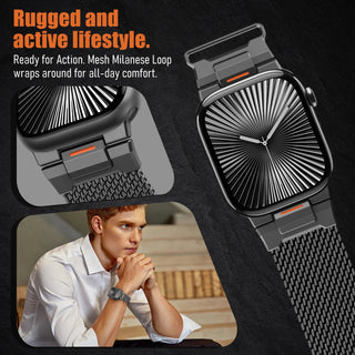 MechaMesh – Magnetic Milanese Loop Band for Apple Watch