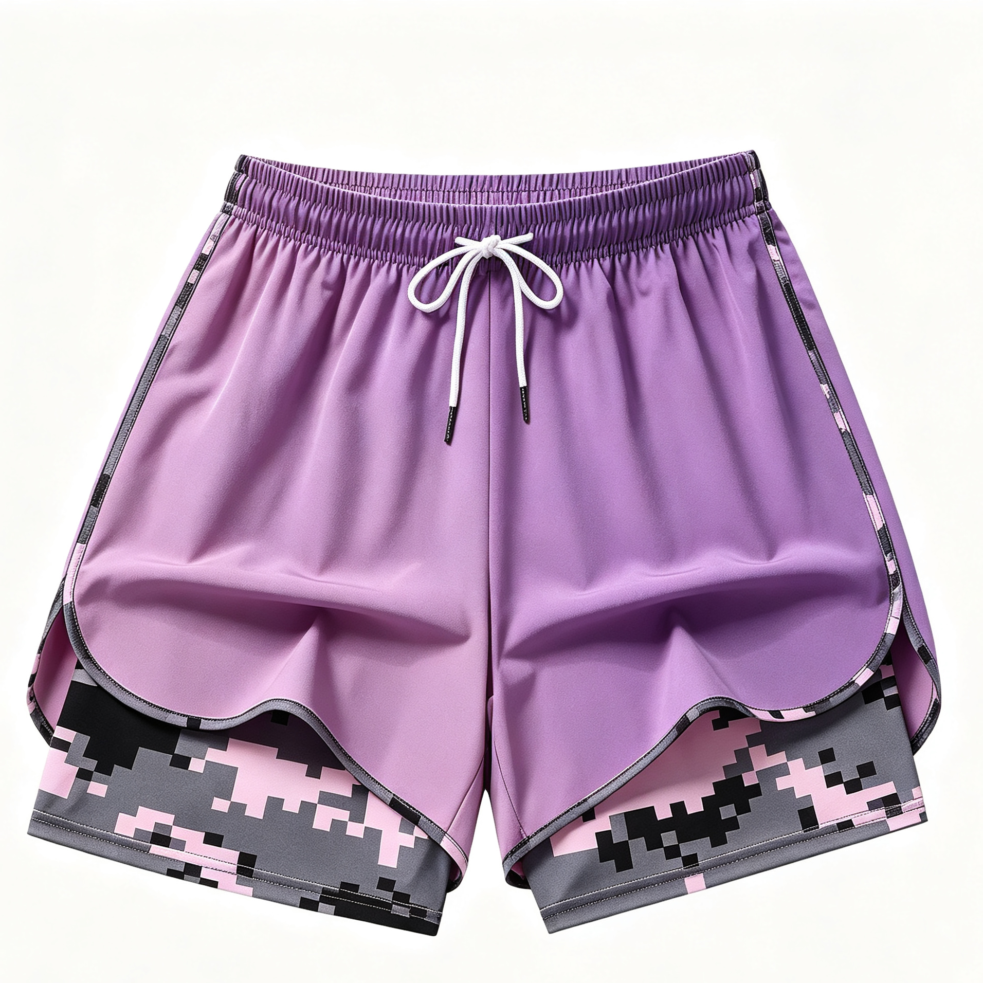 MoveEase – Women’s Double-Layer Athletic Shorts with Pockets