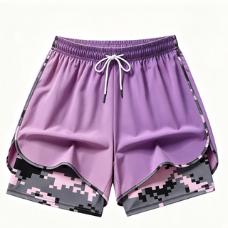 MoveEase – Women’s Double-Layer Athletic Shorts with Pockets