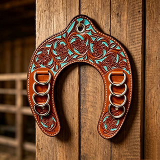 RagShoe – 🔥 Handcrafted Leather Horseshoe Wild Rag Holder | Western Scarf & Bandana Organizer 📦