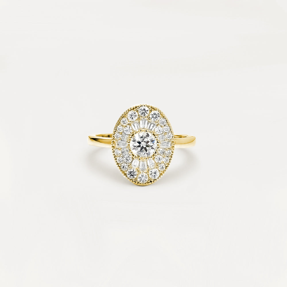 InfiniGlow – Vintage-Style Oval Halo Ring