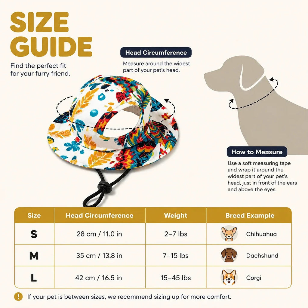 PawShade – Adjustable Wide-Brim Sun Bucket Hat for Dogs & Cats