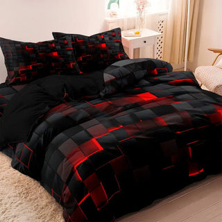 GlowCube – 3D Gradient Duvet Cover Set