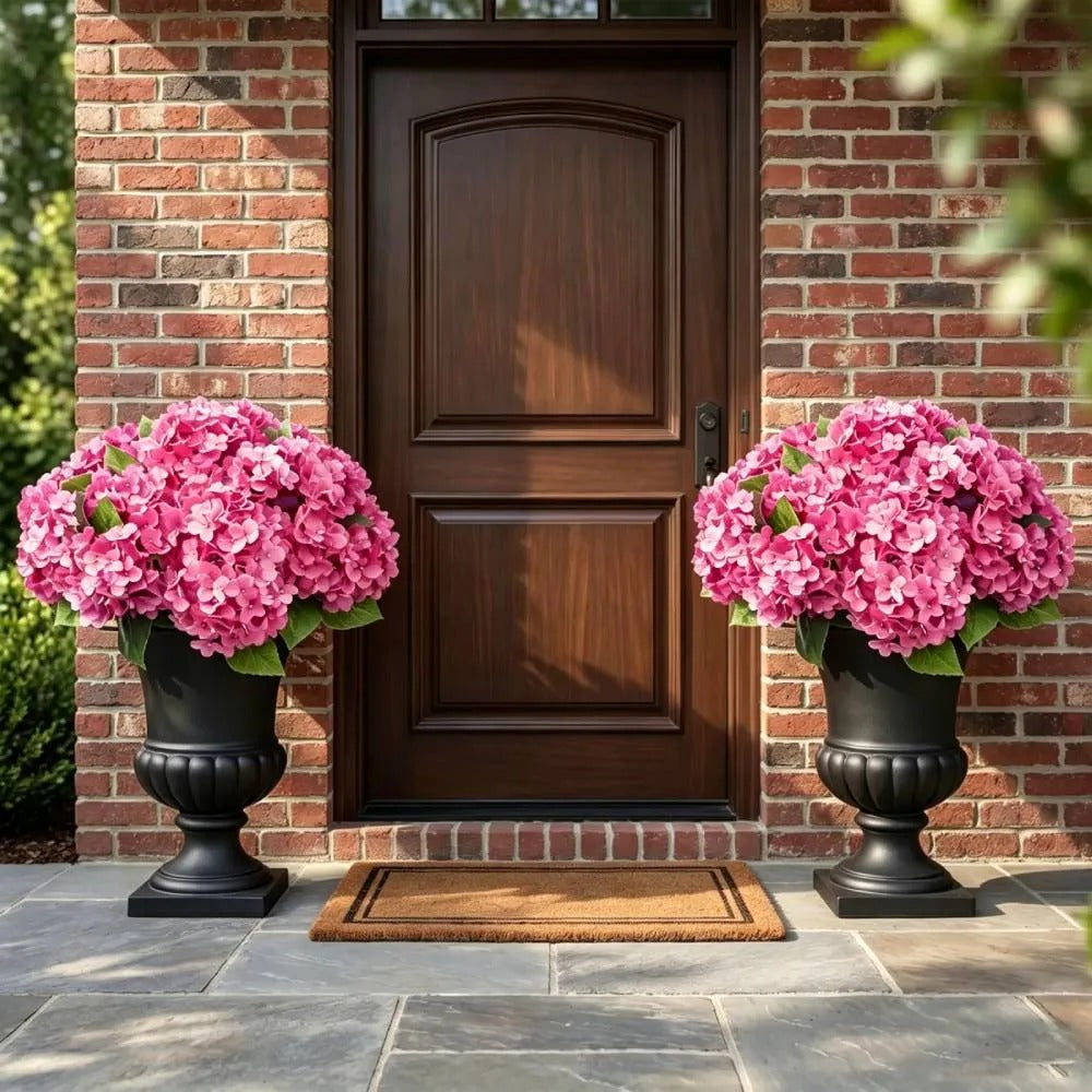 PorchBloom – 🔥🔥 Artificial Outdoor Hydrangea Flowers, UV-Resistant, Waterproof & Windproof