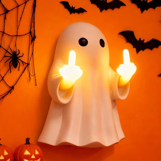 GrudgeGlow – Middle Finger Ghost Wall Night Light