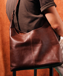 SoftDrape – Genuine Leather Hobo Tote Shoulder Bag