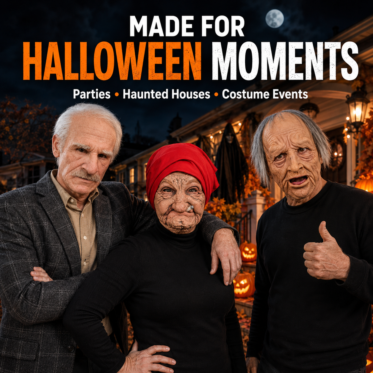 OldSoulMask – Lifelike Full-Head Elderly Character Mask