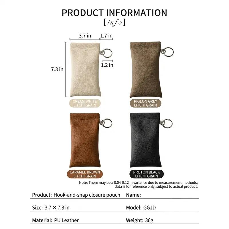 SnapSight – Spring-Open PU Leather Glasses Pouch