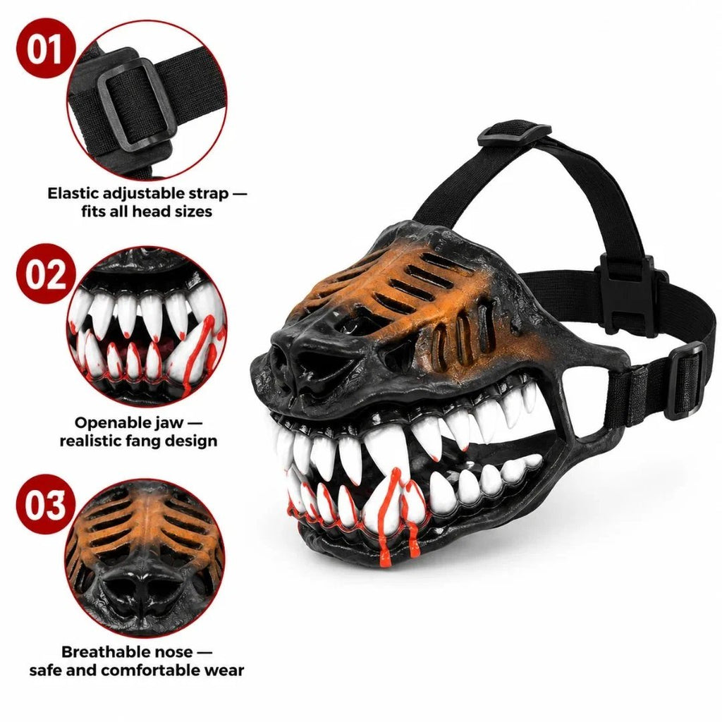 FangFright – 🎃🔥🐶 Hell Hound Monster Dog Muzzle