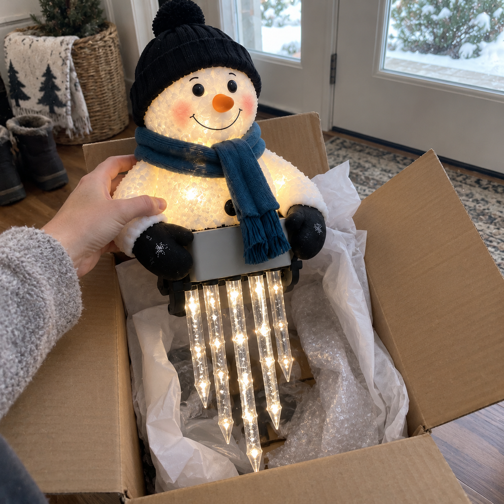 WinterGlow – Christmas Holiday Friends Icicle Railing Lights