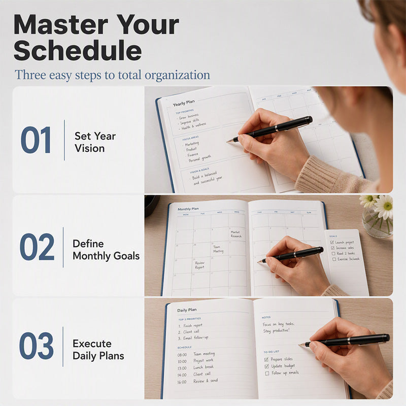 DayClarity – 2027 Minimalist Daily Planner Notebook