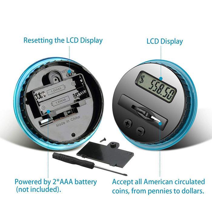 CoinTally – Digital Counting Money Jar with LCD Display
