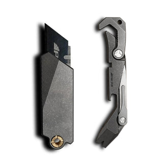 GlideCut – G9 Titanium & Brass Gravity Utility Knife
