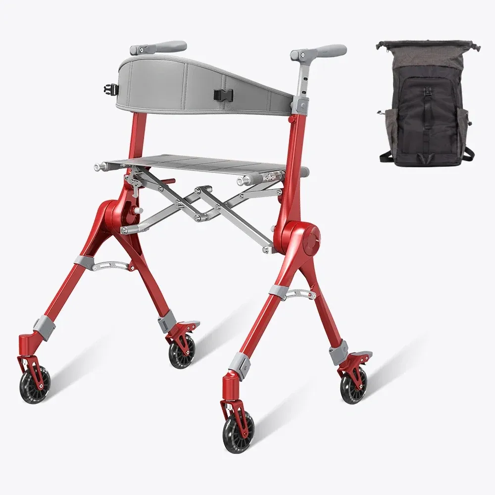 FeatherRoll – Ultra-Light Folding Travel Rollator Walker for Everyday Mobility