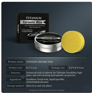 GlossArmor – Titanium Ceramic Wax Cream for 9H Mirror Shine & Scratch Filling