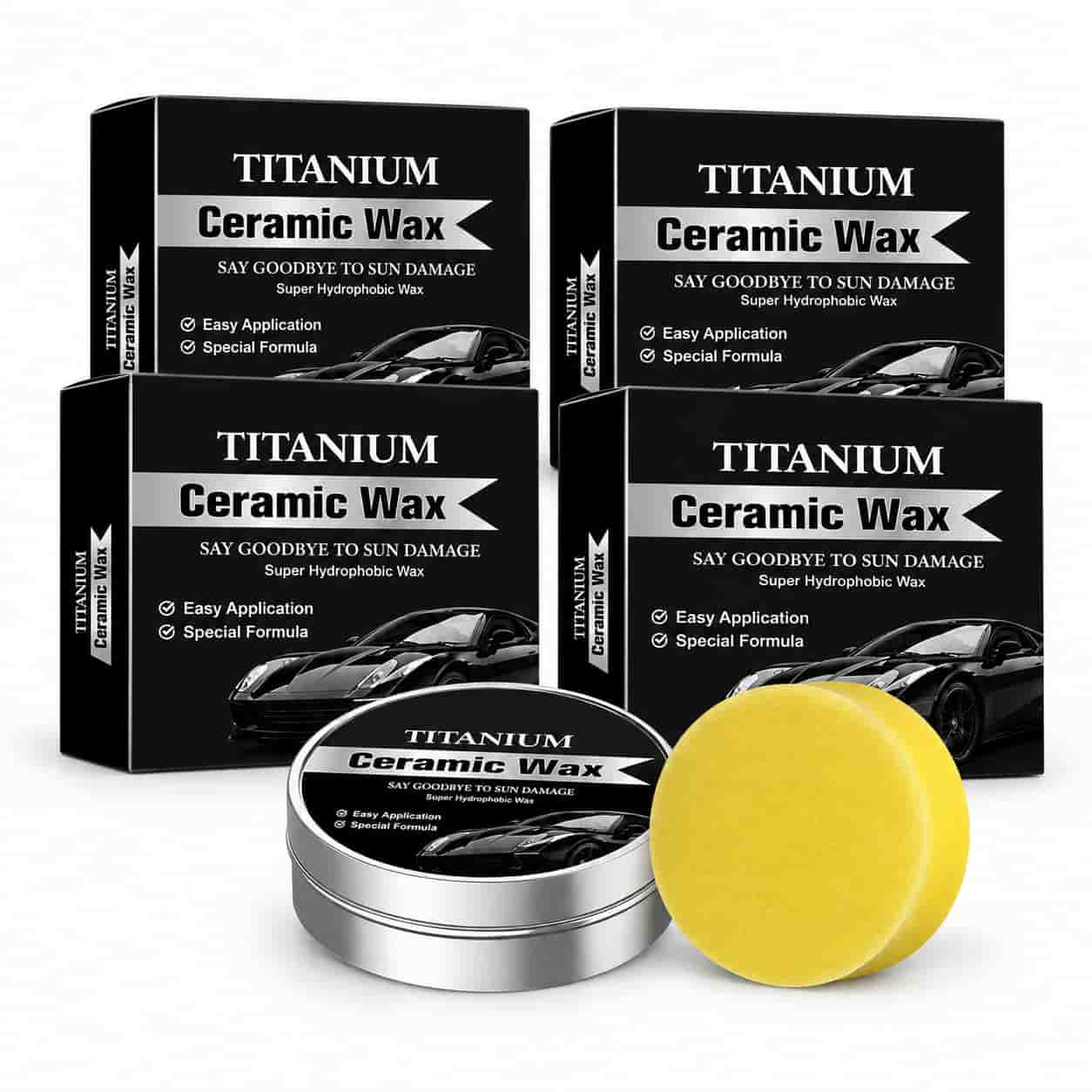4 jars Titanium Ceramic Wax Cream