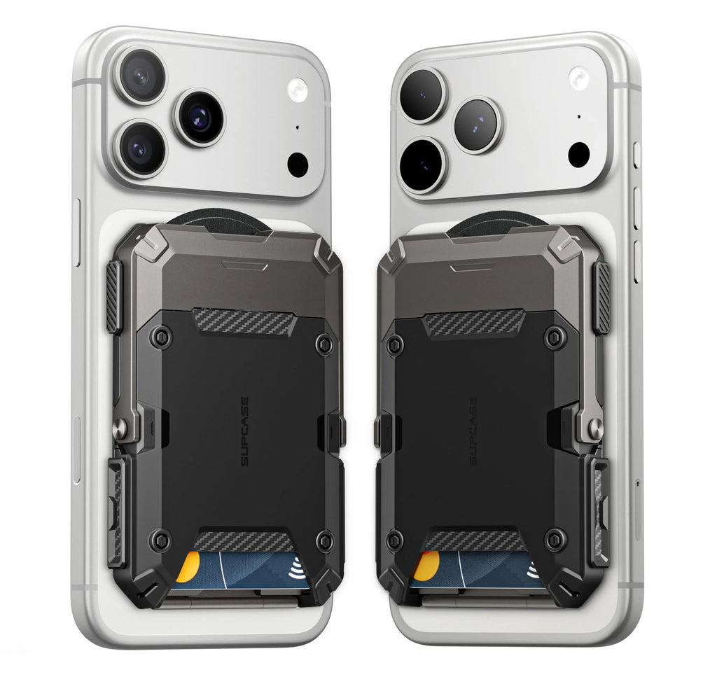TrackFlip – Trackable Magnetic Wallet with Stand