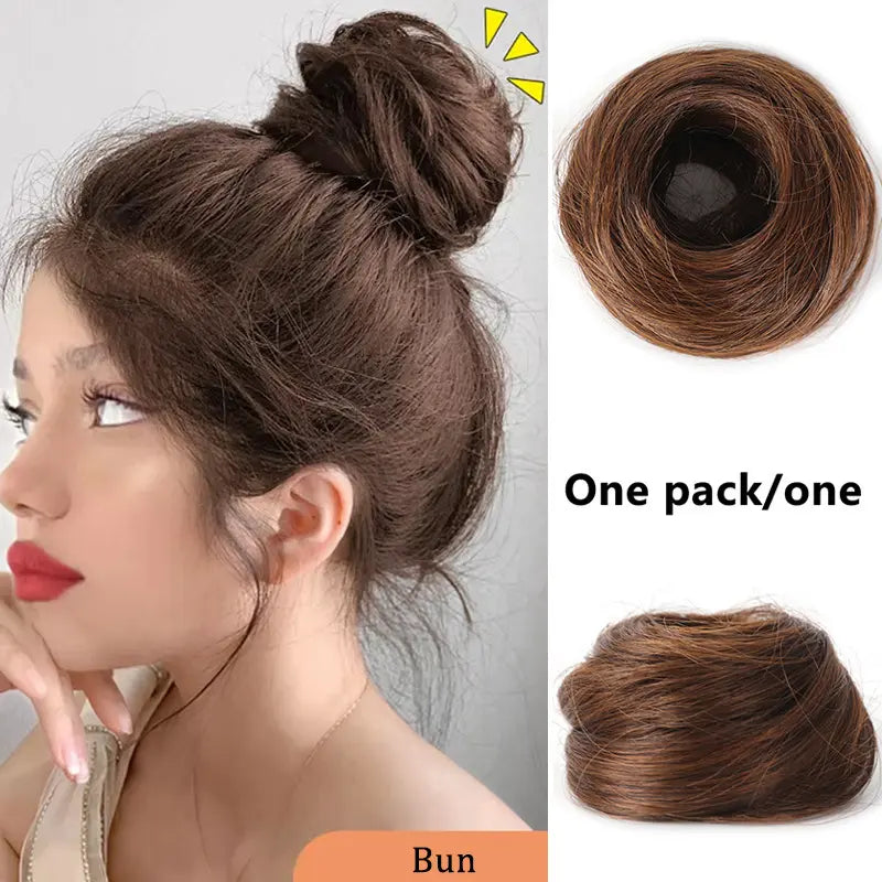BunBloom – Synthetic Messy Bun Scrunchie Hair Piece for Instant Volume and a High Crown💇‍♀️