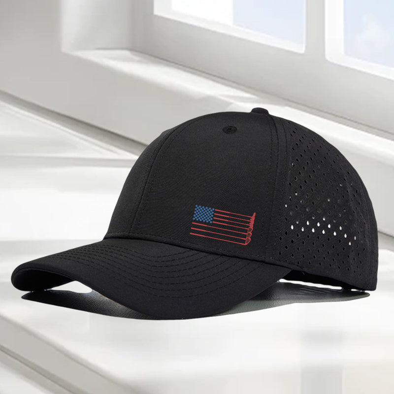BreezeRound – Quick-Dry Perforated Golf Trucker Cap, Breathable & Adjustable