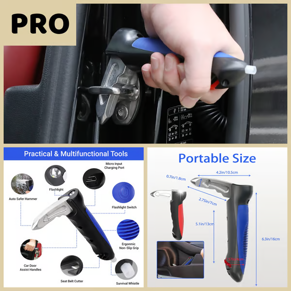 AutoAssist – 👀 5-in-1 Car Door Support & Emergency Tool