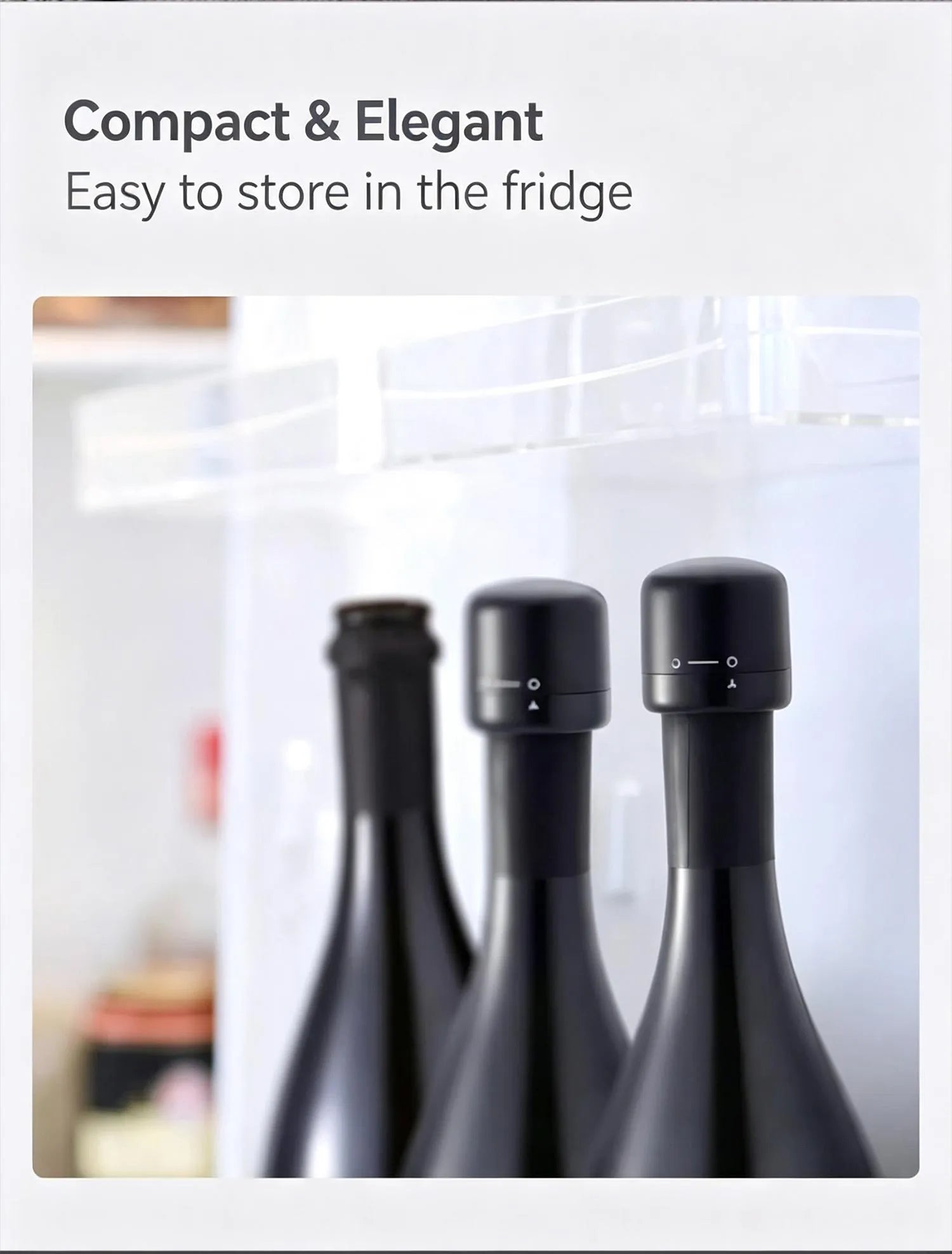 Vacuum wine stopper.Champagne and wine, red wine and liquor, sealing device with built-in vacuum function, leakproof and reusable wine stopper with vent