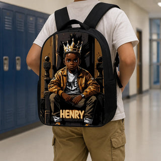 CrownPack – Personalized Afro Art Kids Backpack With Custom Name
