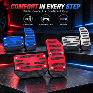 GripStep – Non-Slip Aluminum Brake & Gas Pedal Cover Set for Cars