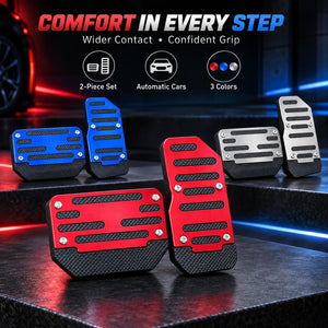 GripStep – Non-Slip Aluminum Brake & Gas Pedal Cover Set for Cars