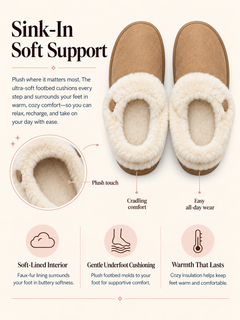 SnuggleClog – Women's Furry Lined Fuzzy Clog Slippers