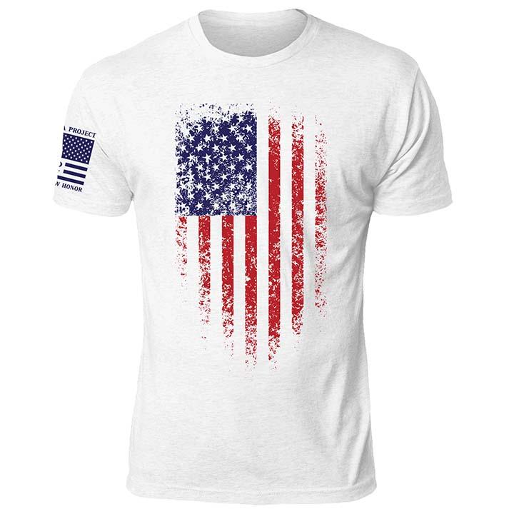 FreedomFade – Distressed American Flag T-Shirt