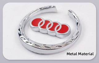 LaurelBadge – 3D Metal Window Emblem Sticker with Chrome Wreath