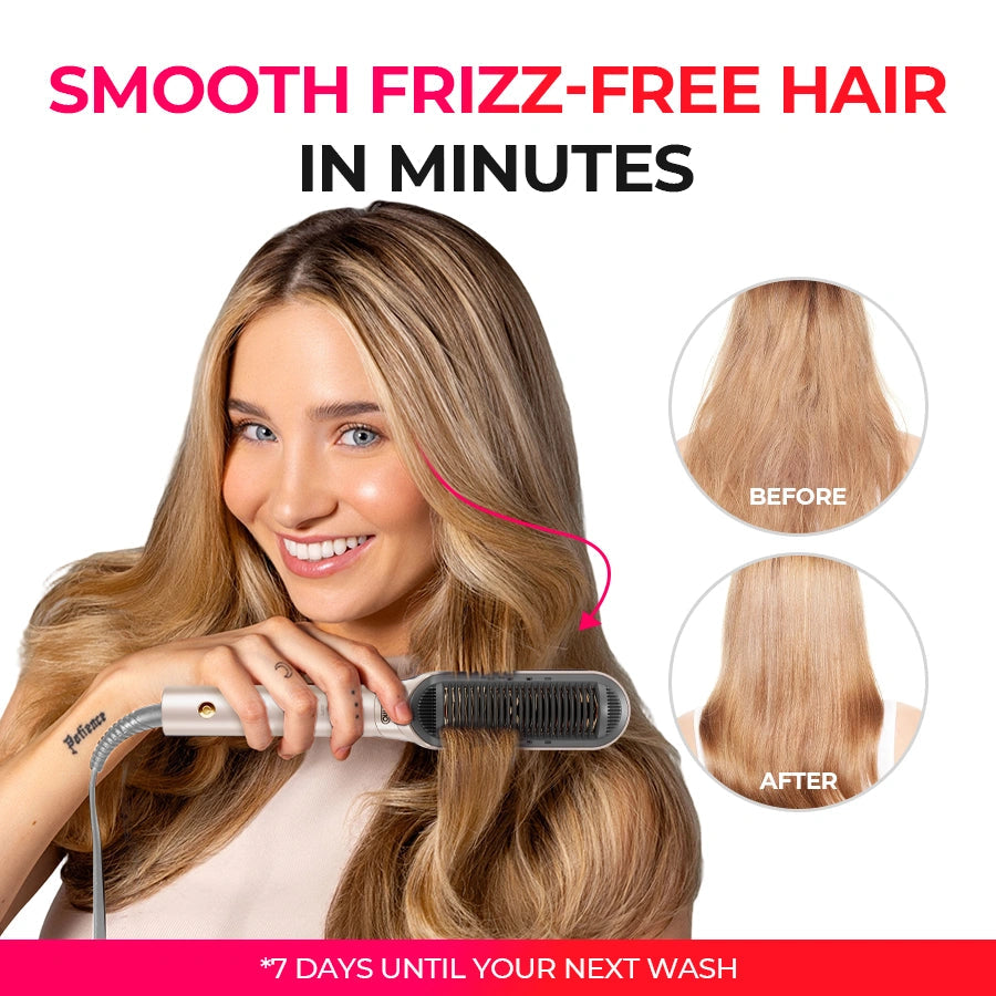 SilkFlip – 2-in-1 Hair Straightening Comb & Flat Iron