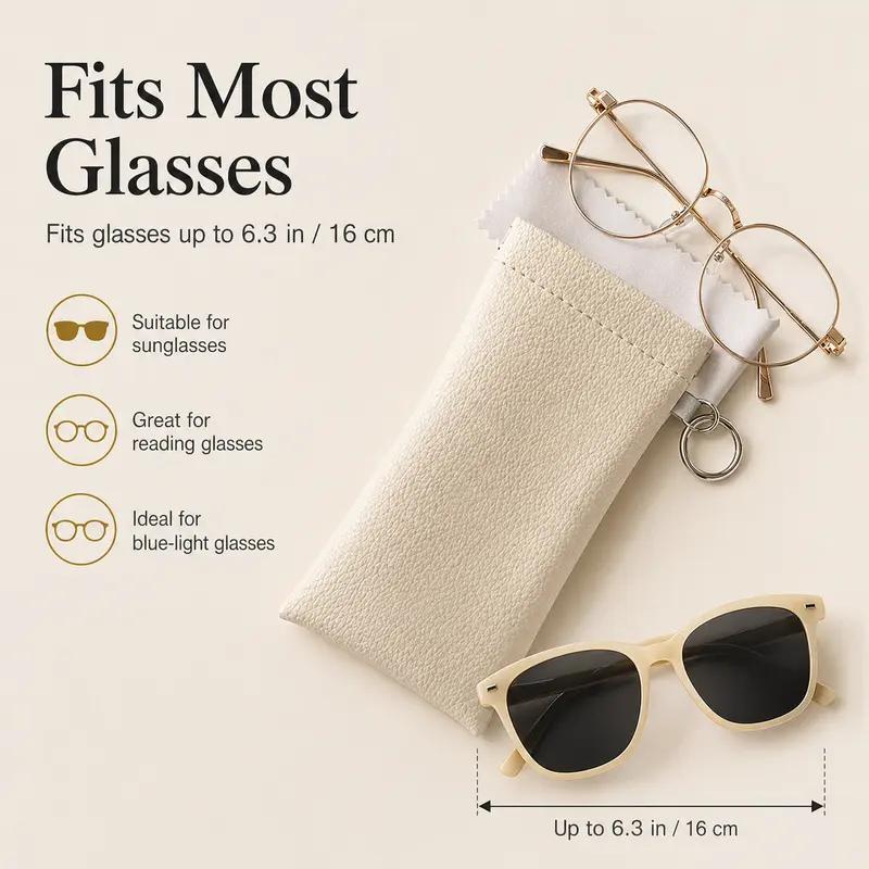 SnapSight – Spring-Open PU Leather Glasses Pouch