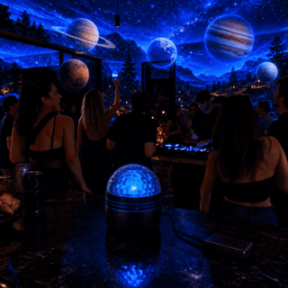 NebulaTide – 🦖 360° Smart Holographic Galaxy & Ocean Night Light Projector