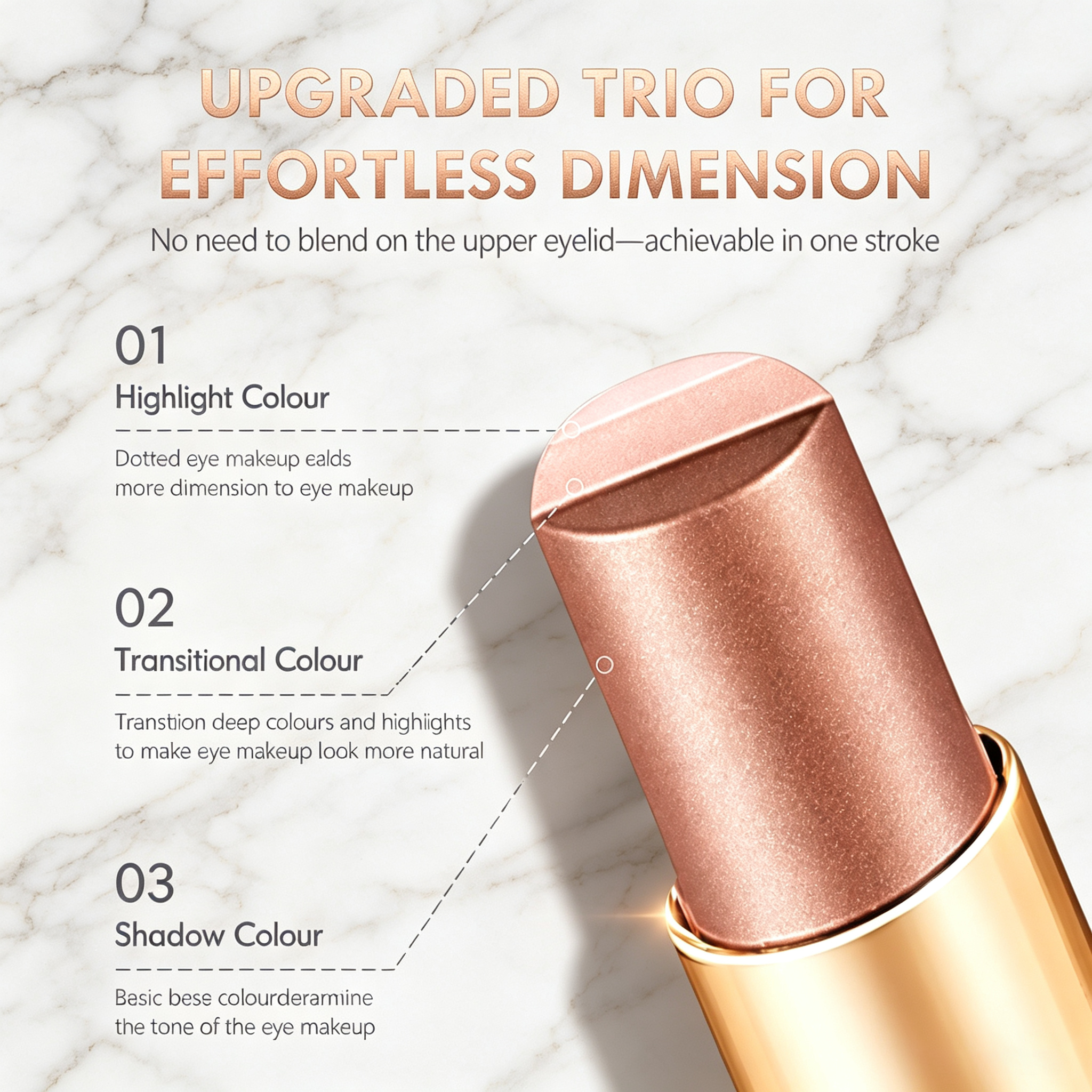 ✨ TrioGlow – 3-in-1 Waterproof Long-Wear Eyeshadow Stick