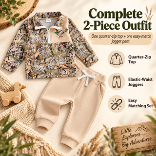 DuckTrail – ✨Toddler Duck Camo Outfit, Easy 2-Piece Style for Little Explorers