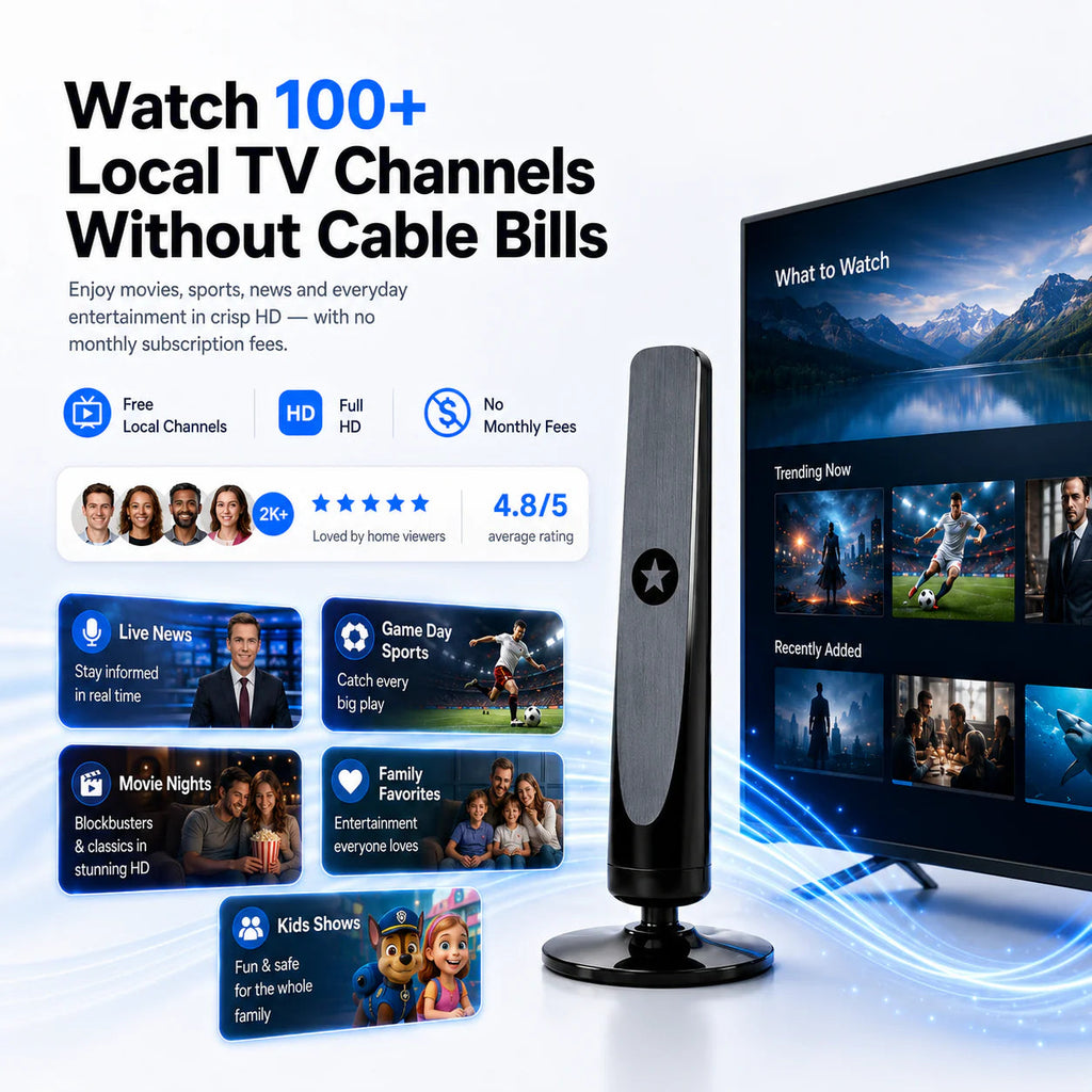 SignalSnap – Indoor HD TV Antenna with No Subscription & Easy Setup