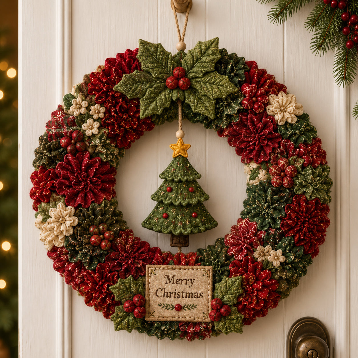 PokeBloom – 🔥🔥🎄 3D Fabric Poke Wreath DIY Kit