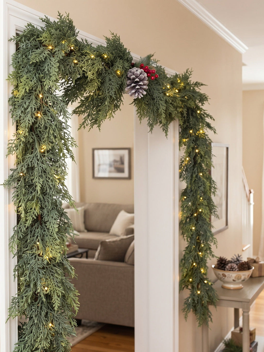 CedarGlow – Pre-Lit Cedar Garland for Every Season