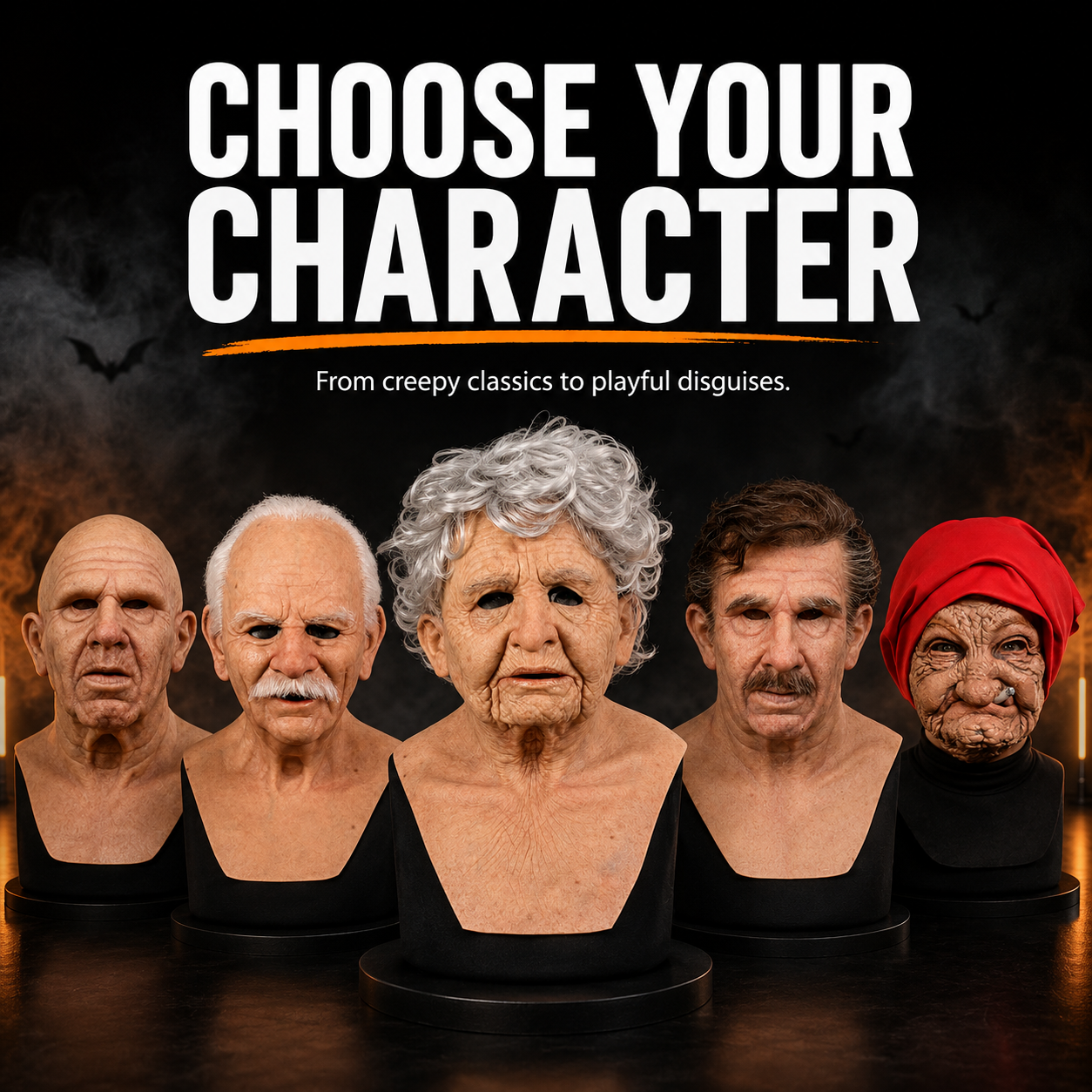 OldSoulMask – Lifelike Full-Head Elderly Character Mask
