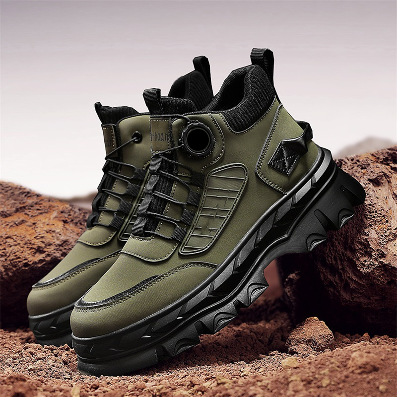 🥾 TrailStride – Men’s Waterproof Chunky Ankle Boots