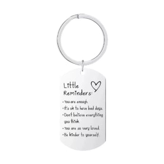 LittleReminders – Inspirational Stainless Steel Dog Tag Keychain