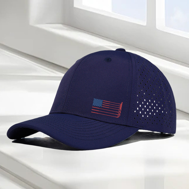 BreezeRound – Quick-Dry Perforated Golf Trucker Cap, Breathable & Adjustable