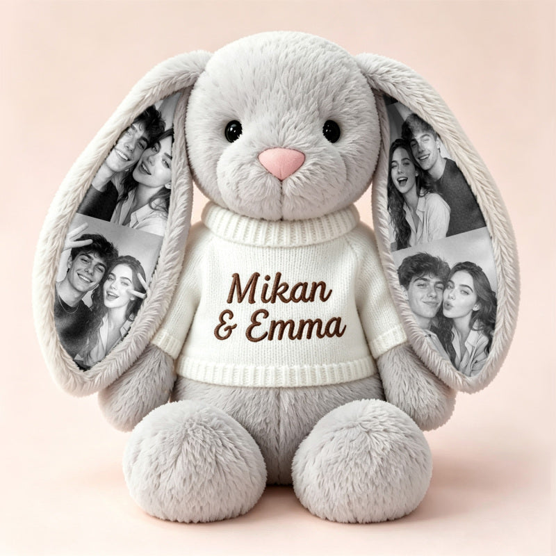 EarMemories – Custom Photo Bunny Plush with Hidden Picture Ears