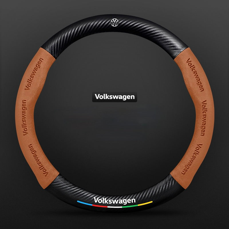 SuedeGrip – Carbon Fiber Suede Steering Wheel Cover, Anti-Slip & Wear-Resistant