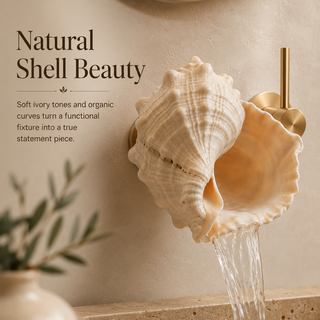ShellCascade – 🐚Coastal Seashell Wall-Mount Faucet