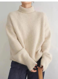CommuteCozy – Women's Cashmere Turtleneck Sweater