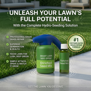 LawnRevive – Spray-On Grass Seed & Fertilizer Kit with Hose-End Sprayer