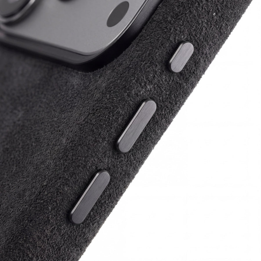 SuedeShield – Alcantara® iPhone 18 Pro Case in Deep Black