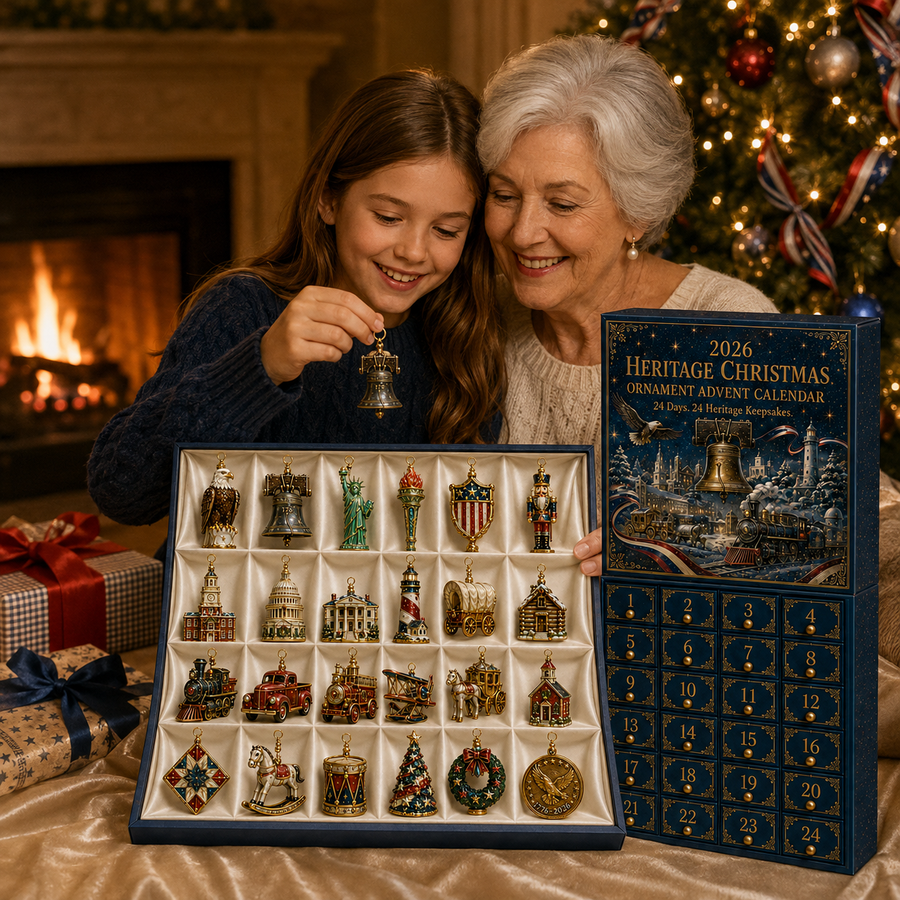 Family sharing the Heritage Christmas Advent Calendar
